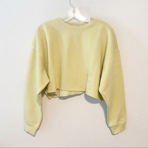 Weworewhat crew neck cropped sweatshirt NWT
